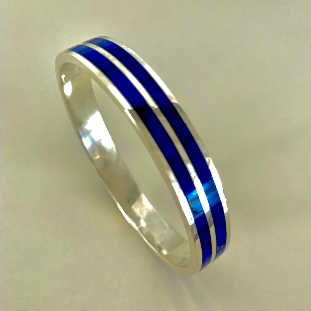 Bracelet
Silver Lapis Lazuli Inlay Bangle Bracelet